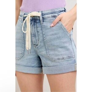 Judy Blue Azalea High Rise Rolled Hem Jogger Shorts